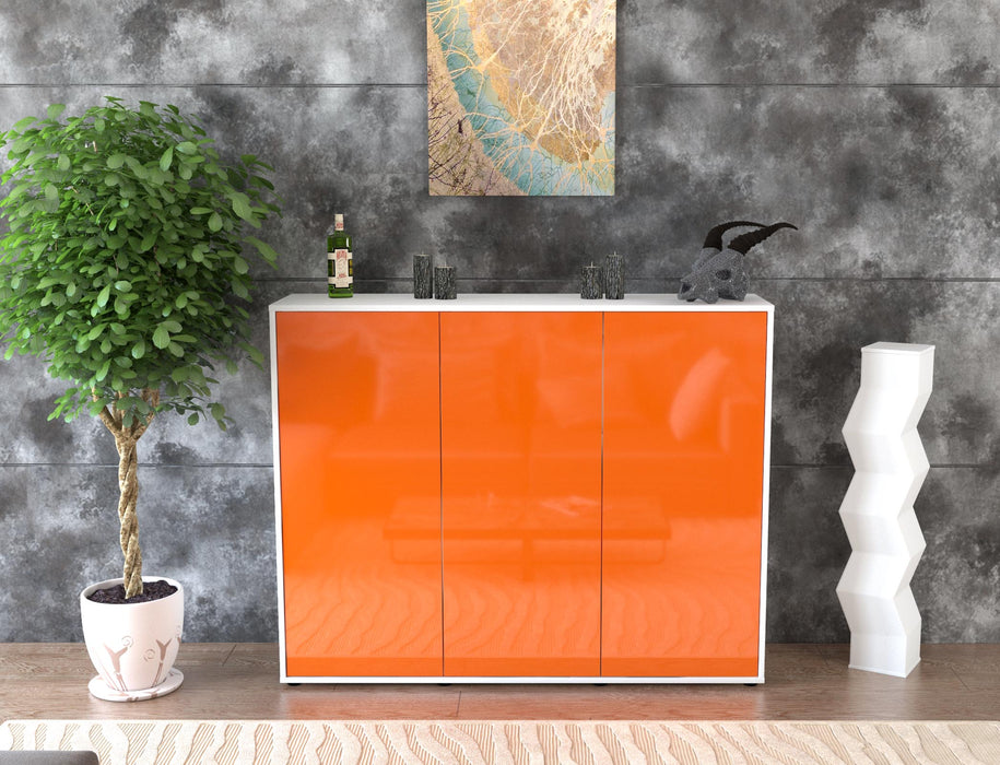 Highboard Luzia, Orange Front (136x108x35cm) - Dekati GmbH