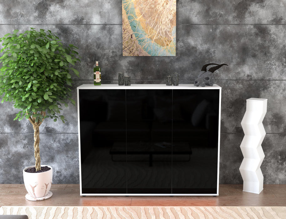 Highboard Lya, Schwarz Front (136x108x35cm) - Dekati GmbH