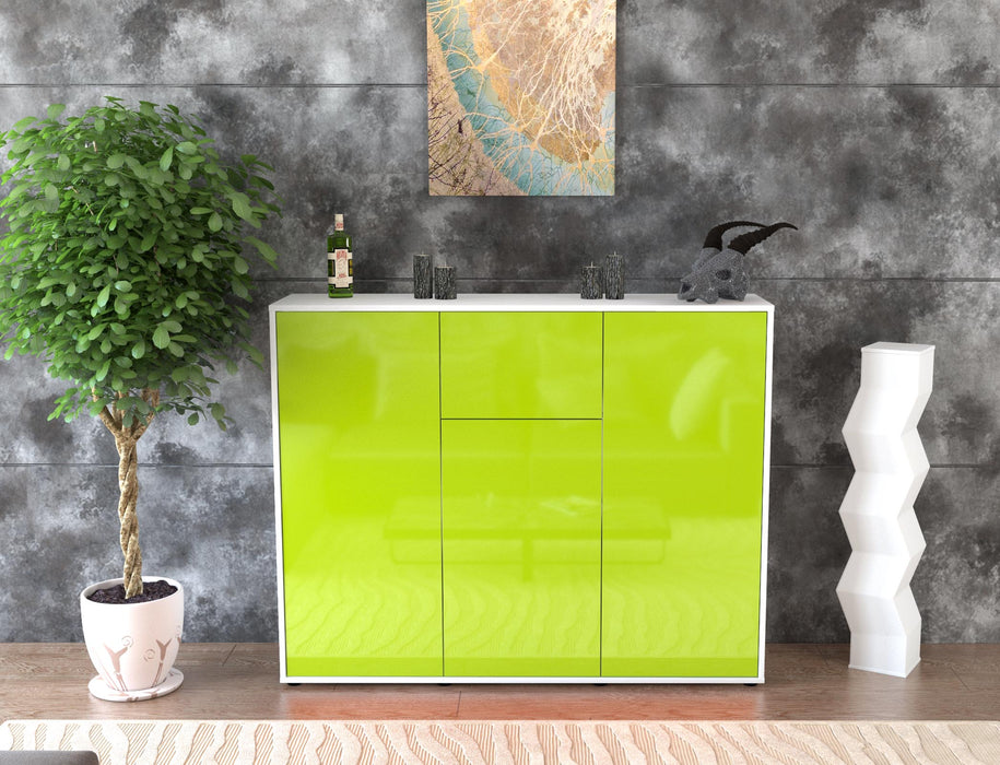 Highboard Lya, Grün Front (136x108x35cm) - Dekati GmbH