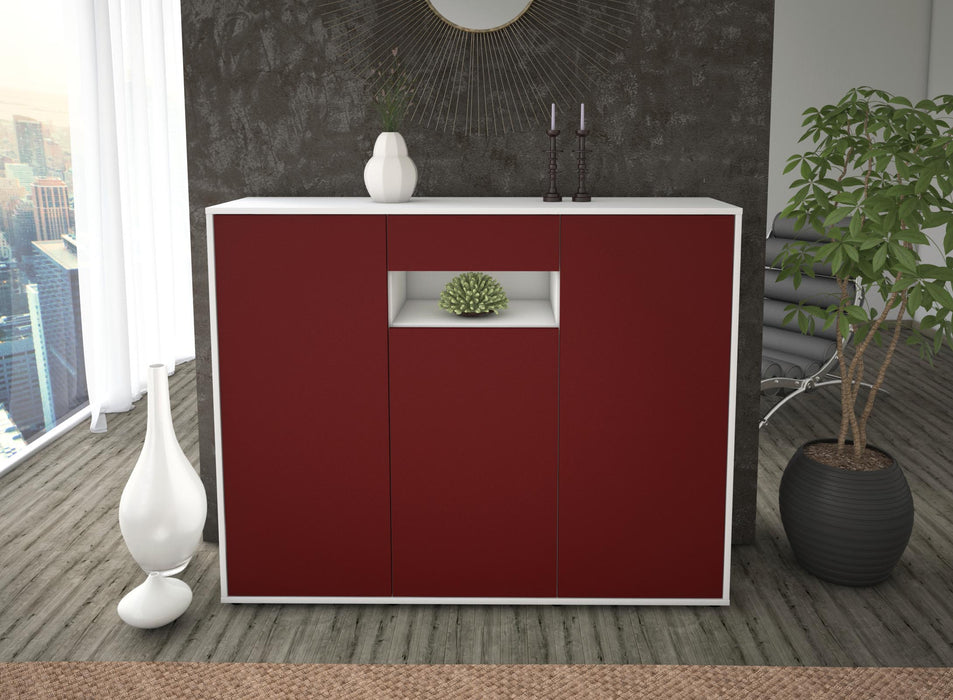 Highboard Madalena, Bordeaux Front (136x108x35cm) - Dekati GmbH