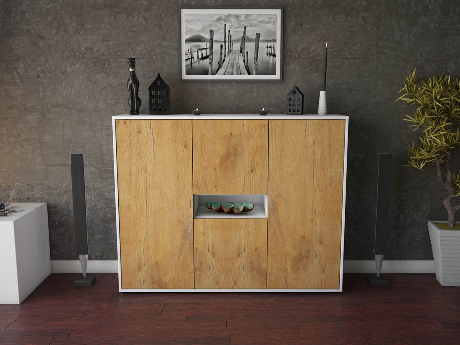 Highboard Maila, Eiche Front (136x108x35cm) - Dekati GmbH