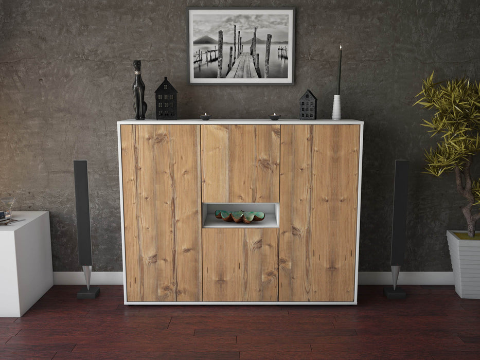 Highboard Maila, Pinie Front (136x108x35cm) - Dekati GmbH