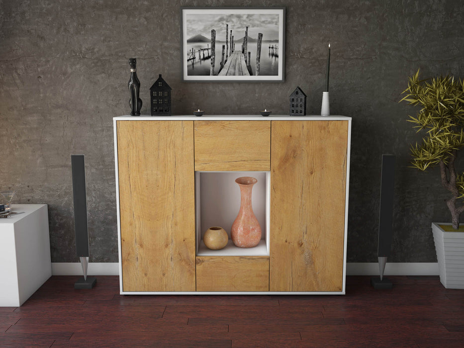 Highboard Manuela, Eiche Front (136x108x35cm) - Dekati GmbH