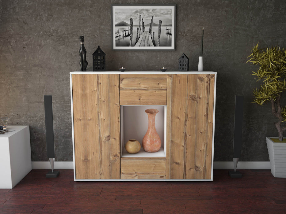 Highboard Manuela, Pinie Front (136x108x35cm) - Dekati GmbH