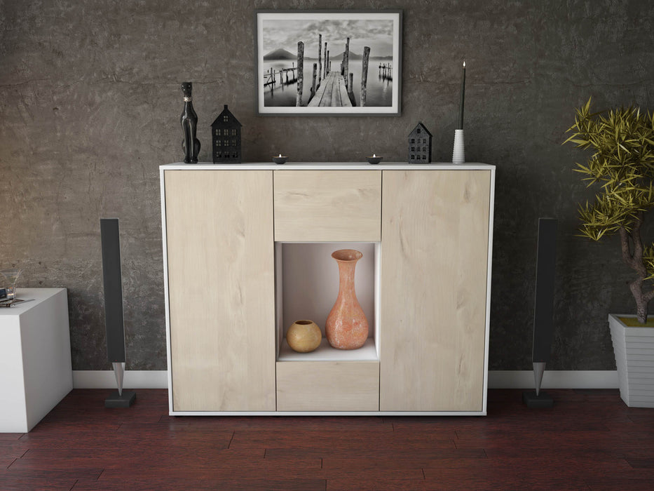 Highboard Manuela, Zeder Front (136x108x35cm) - Dekati GmbH