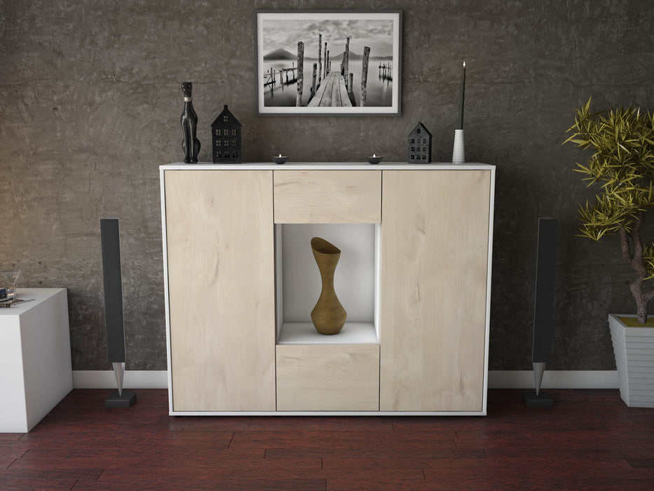 Highboard Mara, Zeder Front (136x108x35cm) - Dekati GmbH