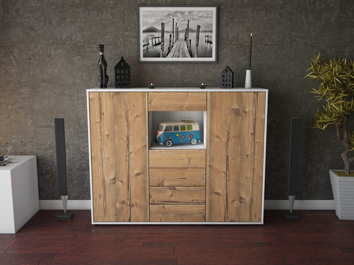 Highboard Marie, Pinie Front (136x108x35cm) - Dekati GmbH