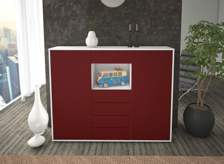 Highboard Marie, Bordeaux Front (136x108x35cm) - Dekati GmbH