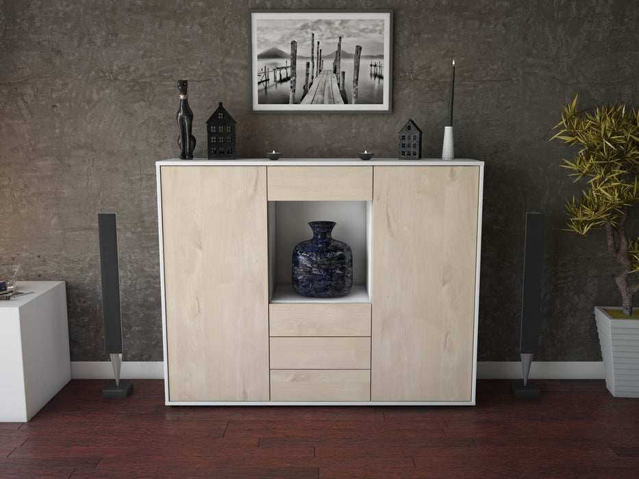 Highboard Mariella, Zeder Front (136x108x35cm) - Dekati GmbH