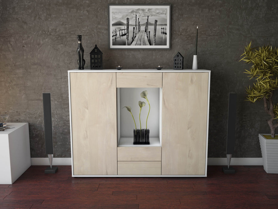 Highboard Marilena, Zeder Front (136x108x35cm) - Dekati GmbH