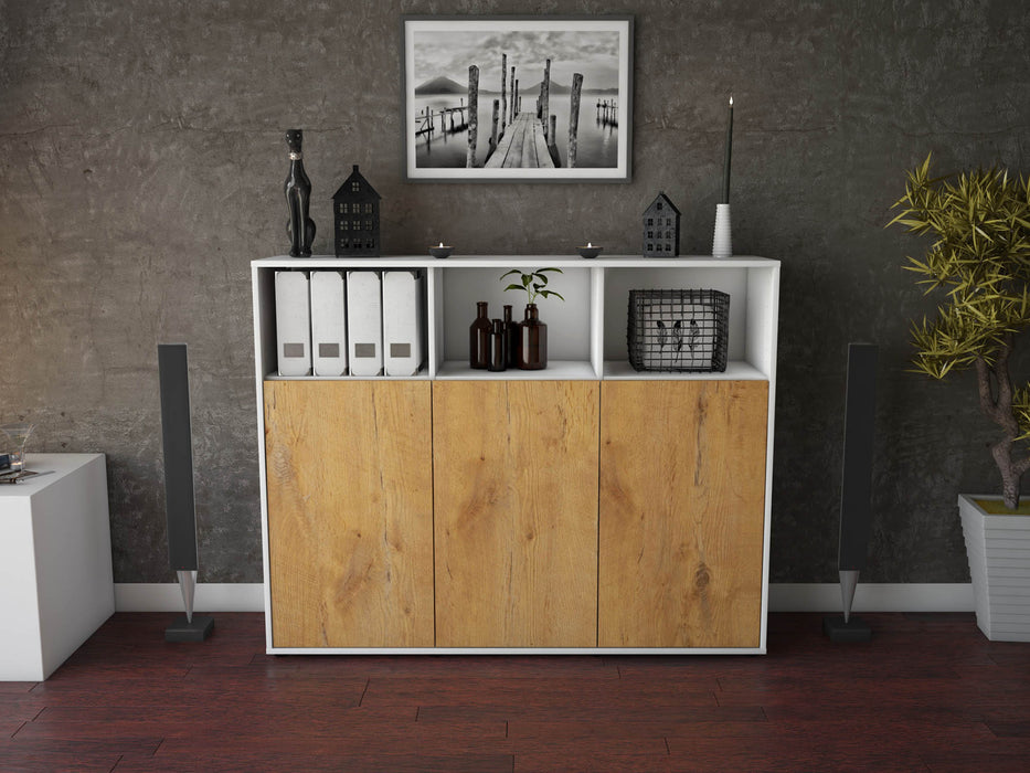 Highboard Marina, Eiche Front (136x108x35cm) - Dekati GmbH