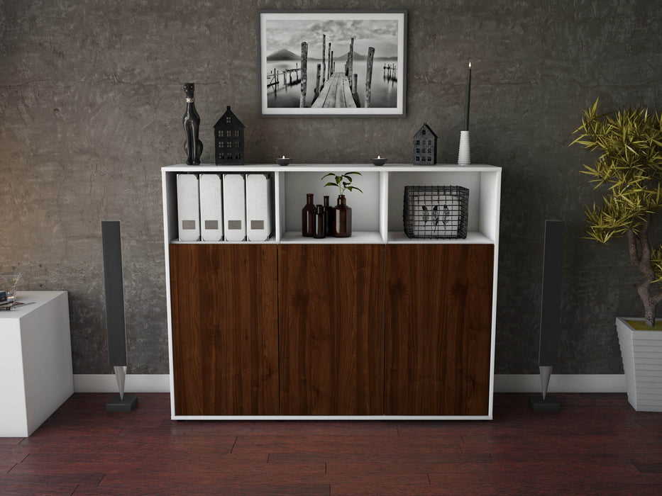 Highboard Marina, Walnuss Front (136x108x35cm) - Dekati GmbH