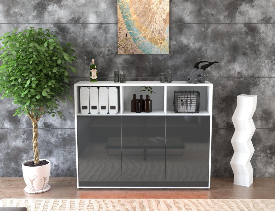 Highboard Marina, Grau Front (136x108x35cm) - Dekati GmbH