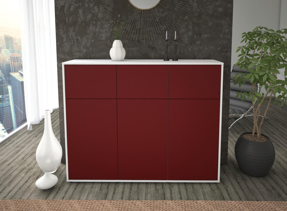 Highboard Marisa, Bordeaux Front (136x108x35cm) - Dekati GmbH