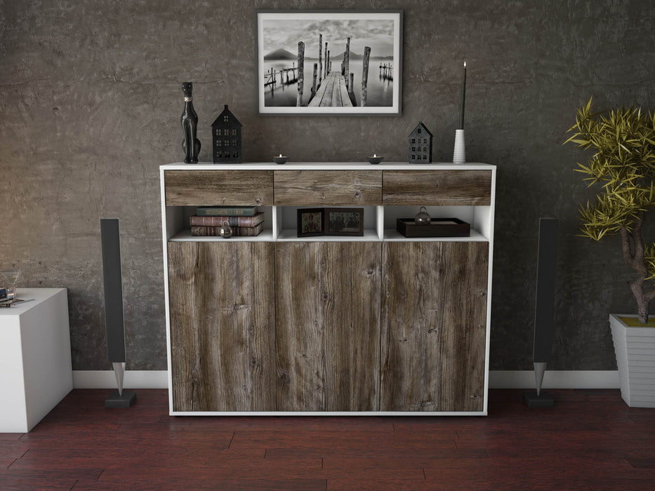 Highboard Marlene, Treibholz Front (136x108x35cm) - Dekati GmbH