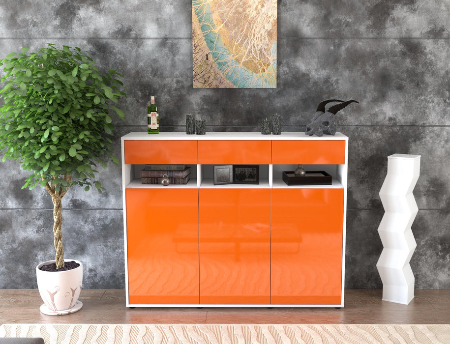 Highboard Marlene, Orange Front (136x108x35cm) - Dekati GmbH