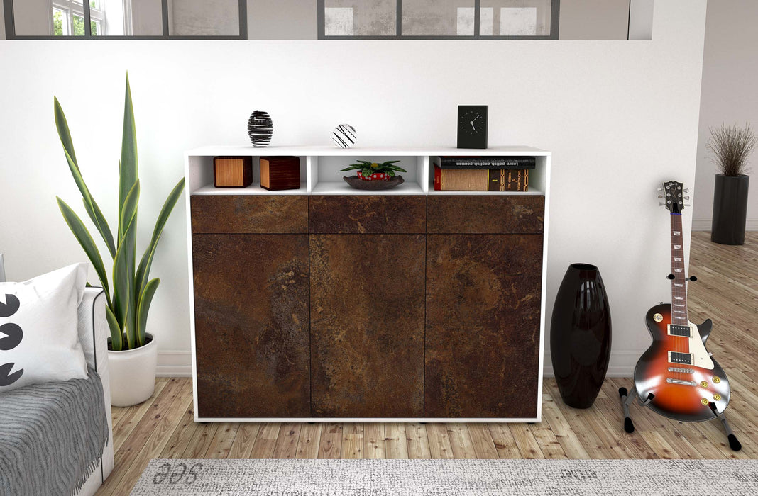 Highboard Marta, Rost Front (136x108x35cm) - Dekati GmbH