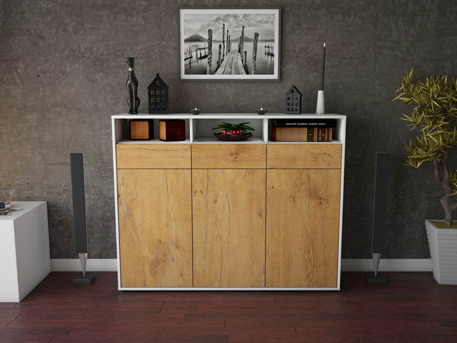 Highboard Marta, Eiche Front (136x108x35cm) - Dekati GmbH