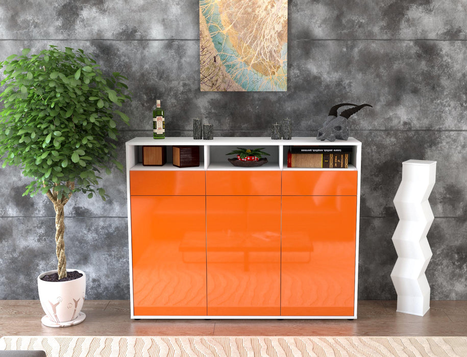 Highboard Marta, Orange Front (136x108x35cm) - Dekati GmbH