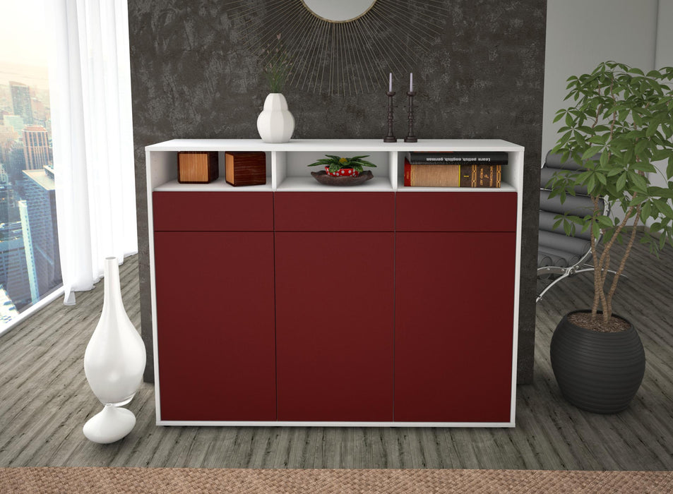 Highboard Marta, Bordeaux Front (136x108x35cm) - Dekati GmbH