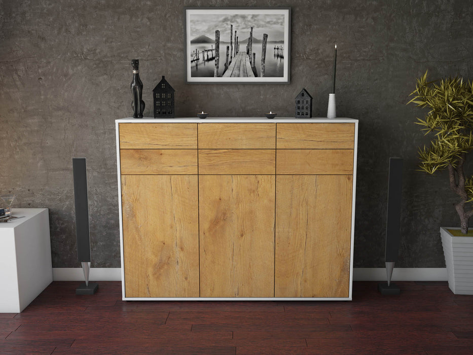 Highboard Martina, Eiche Front (136x108x35cm) - Dekati GmbH