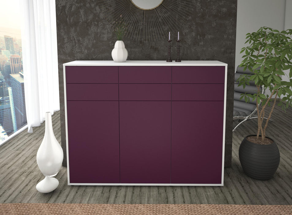 Highboard Martina, Lila Front (136x108x35cm) - Dekati GmbH