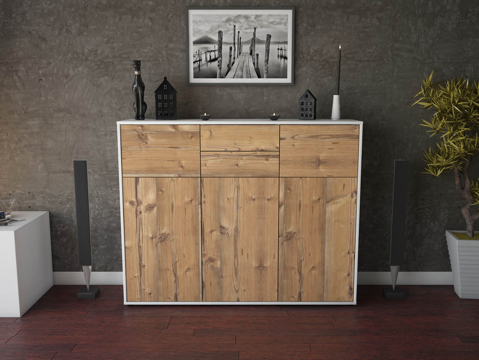 Highboard Matea, Pinie Front (136x108x35cm) - Dekati GmbH