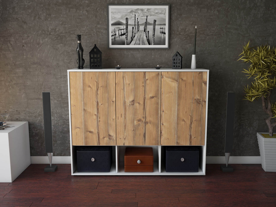 Highboard Mea, Pinie Front (136x108x35cm) - Dekati GmbH