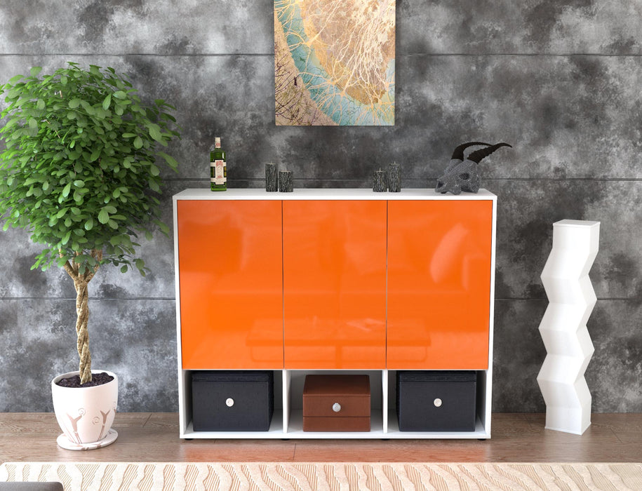 Highboard Mea, Orange Front (136x108x35cm) - Dekati GmbH