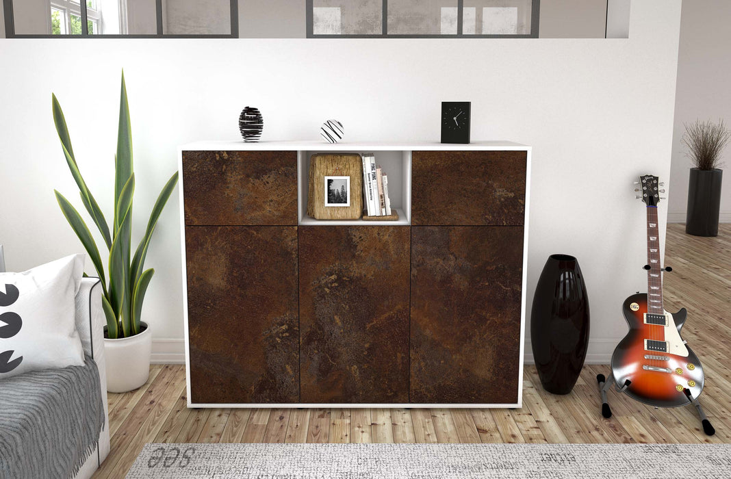 Highboard Melanie, Rost Front (136x108x35cm) - Dekati GmbH