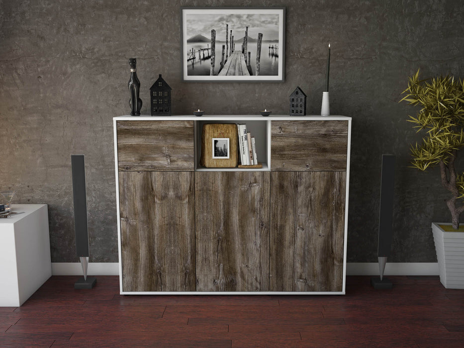 Highboard Melanie, Treibholz Front (136x108x35cm) - Dekati GmbH