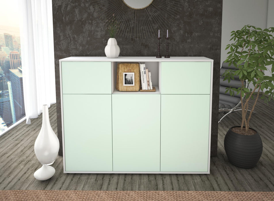 Highboard Melanie, Mint Front (136x108x35cm) - Dekati GmbH