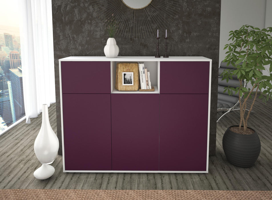 Highboard Melanie, Lila Front (136x108x35cm) - Dekati GmbH