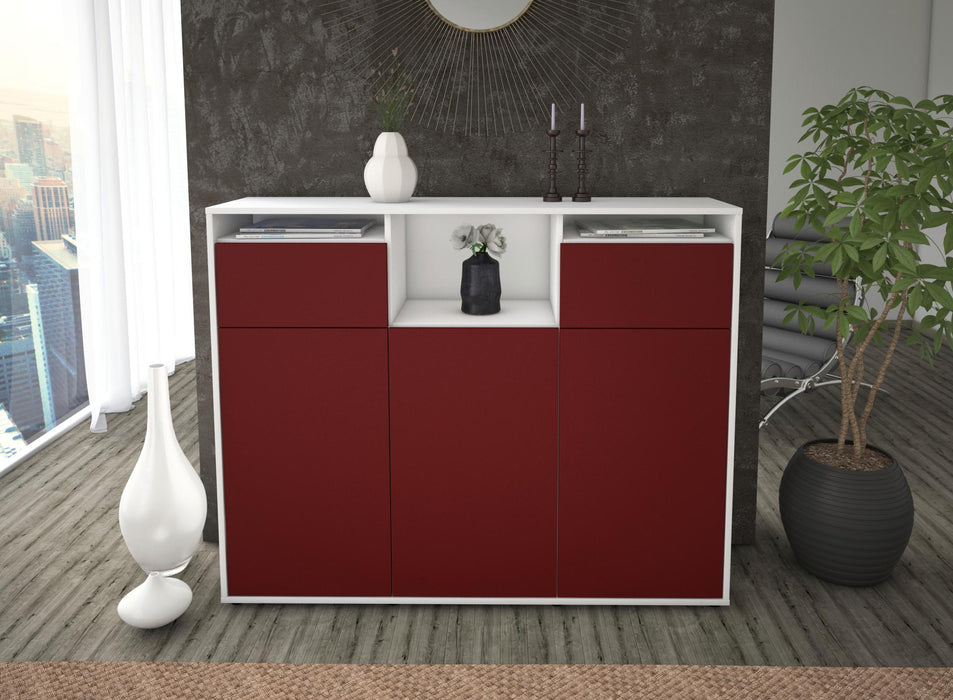 Highboard Melena, Bordeaux Front (136x108x35cm) - Dekati GmbH