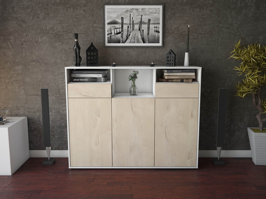 Highboard Melina, Zeder Front (136x108x35cm) - Dekati GmbH