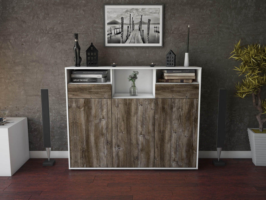 Highboard Melina, Treibholz Front (136x108x35cm) - Dekati GmbH