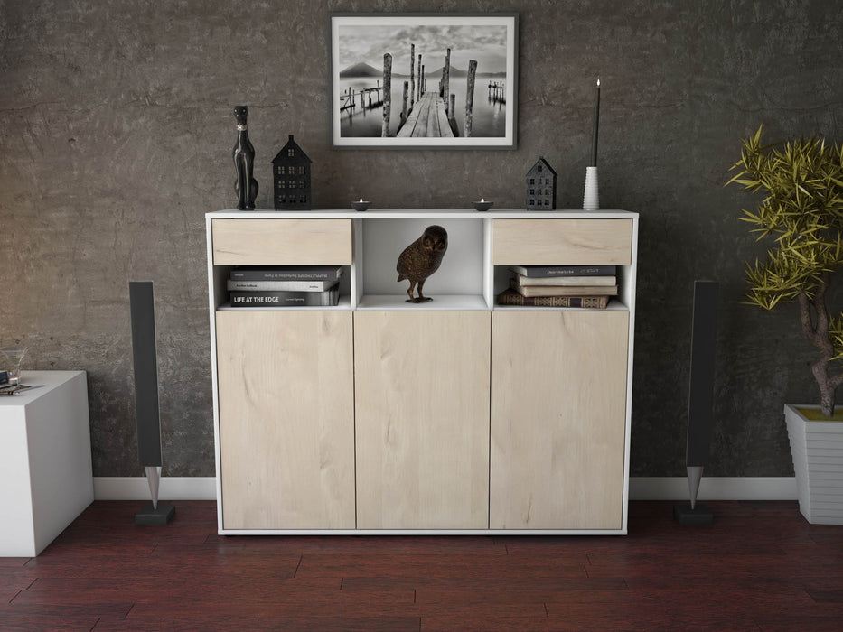 Highboard Mena, Zeder Front (136x108x35cm) - Dekati GmbH