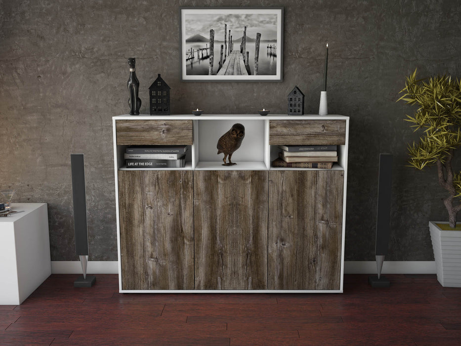 Highboard Mena, Treibholz Front (136x108x35cm) - Dekati GmbH