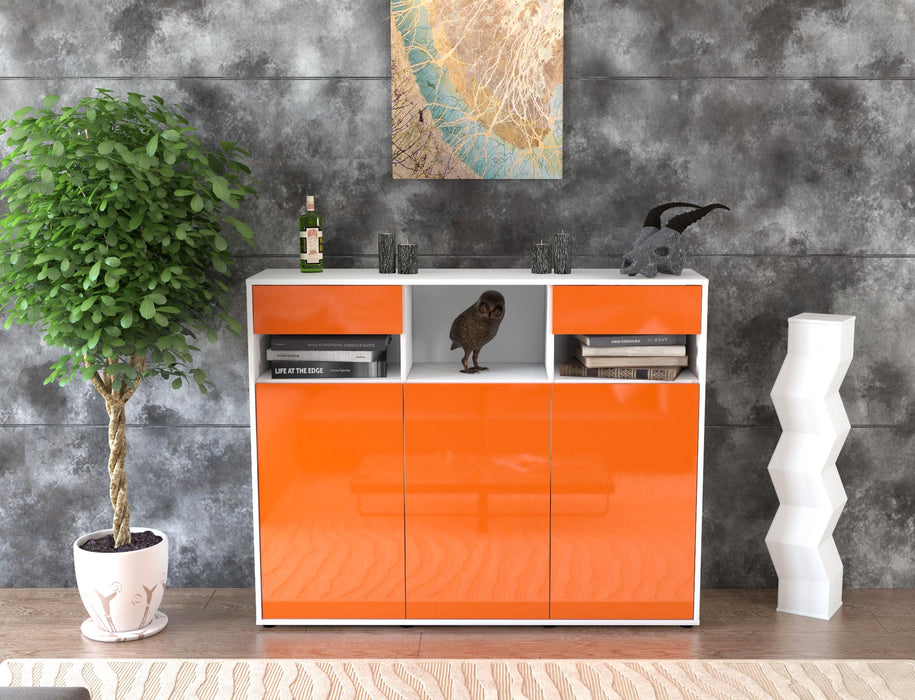 Highboard Mena, Orange Front (136x108x35cm) - Dekati GmbH