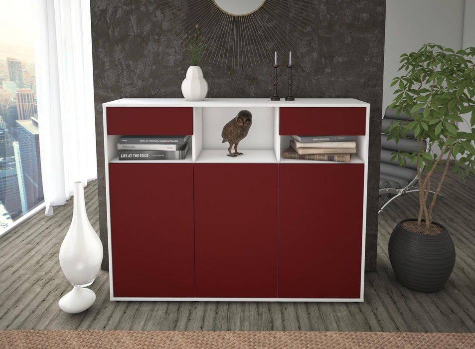 Highboard Mena, Bordeaux Front (136x108x35cm) - Dekati GmbH