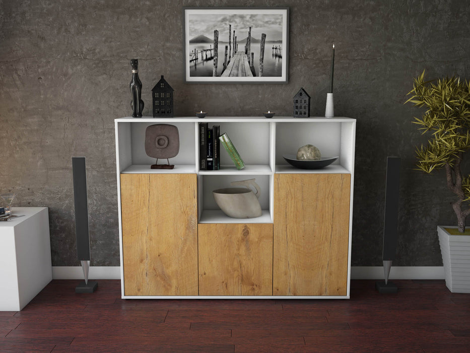 Highboard Mia, Eiche Front (136x108x35cm) - Dekati GmbH