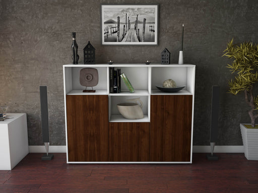 Highboard Mia, Walnuss Front (136x108x35cm) - Dekati GmbH