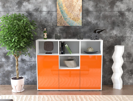 Highboard Mia, Orange Front (136x108x35cm) - Dekati GmbH