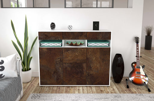 Highboard Michaela, Rost Front (136x108x35cm) - Dekati GmbH