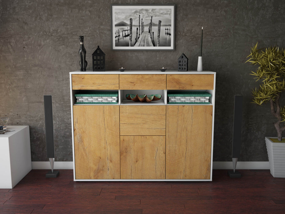 Highboard Michaela, Eiche Front (136x108x35cm) - Dekati GmbH