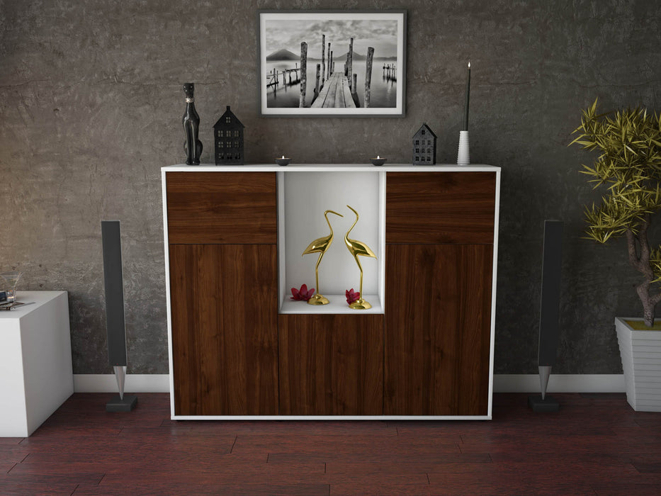 Highboard Michelle, Walnuss Front (136x108x35cm) - Dekati GmbH