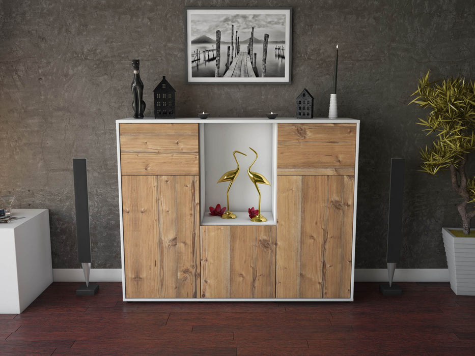 Highboard Michelle, Pinie Front (136x108x35cm) - Dekati GmbH