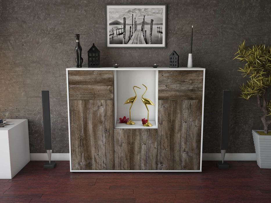 Highboard Michelle, Treibholz Front (136x108x35cm) - Dekati GmbH