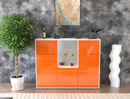 Highboard Michelle, Orange Front (136x108x35cm) - Dekati GmbH