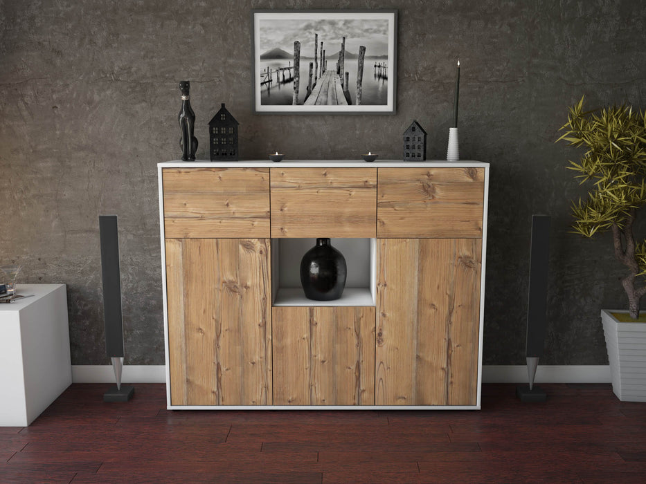 Highboard Milena, Pinie Front (136x108x35cm) - Dekati GmbH